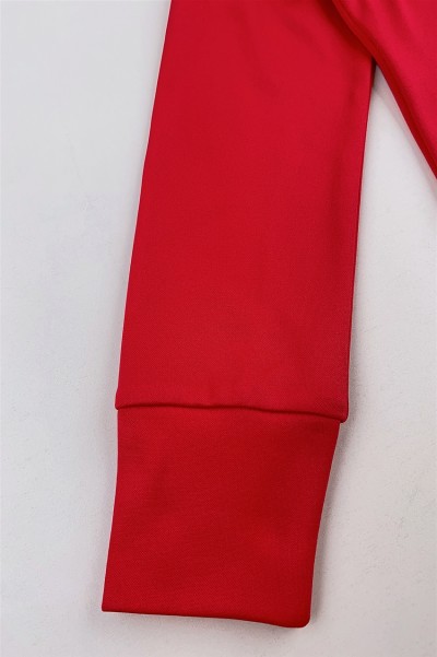 訂製紅色純色風褸外套      設計多袋風褸外套設計    運動夾克    運動修身    風褸外套供應商     戶外運動    J1010 後面照